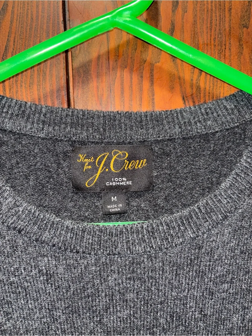 J. Crew Men's 100% Cashmere Crewneck Sweater - Charcoal